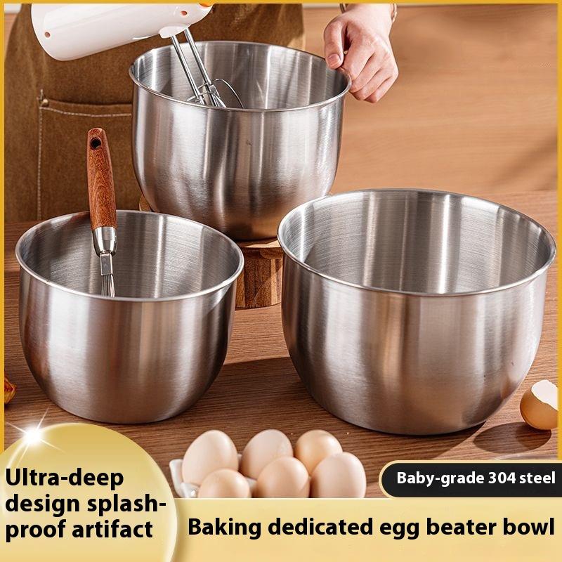 Kitchen Baking Bowls - 1Pc Stainless Steel Mixing Bowl For