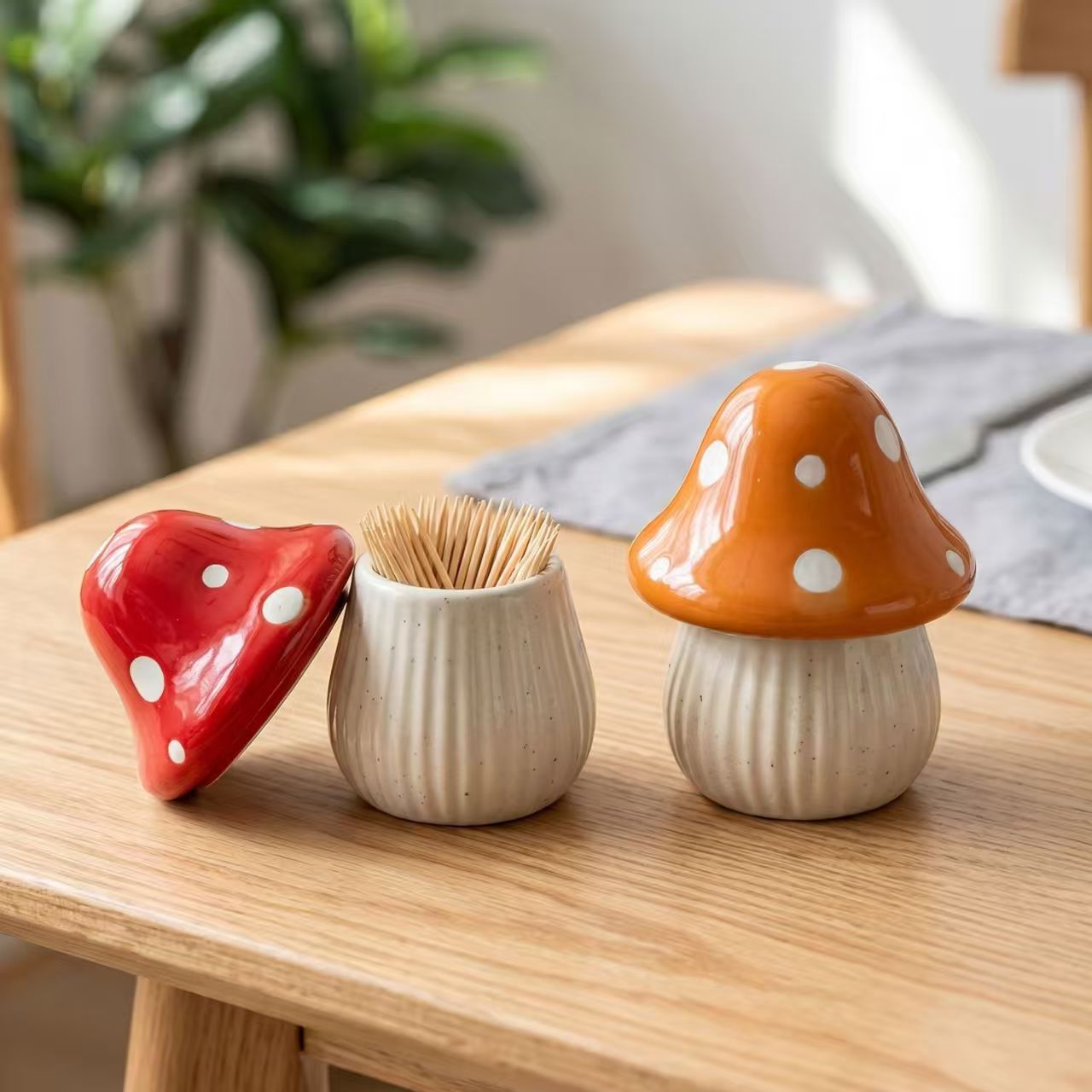 Cartoon Mushroom Ceramic Stora - Kitchen Zo recension och pris