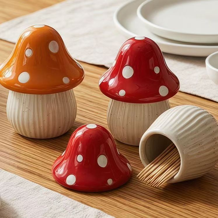 Cartoon Mushroom Ceramic Stora - Kitchen Zo recension och pris