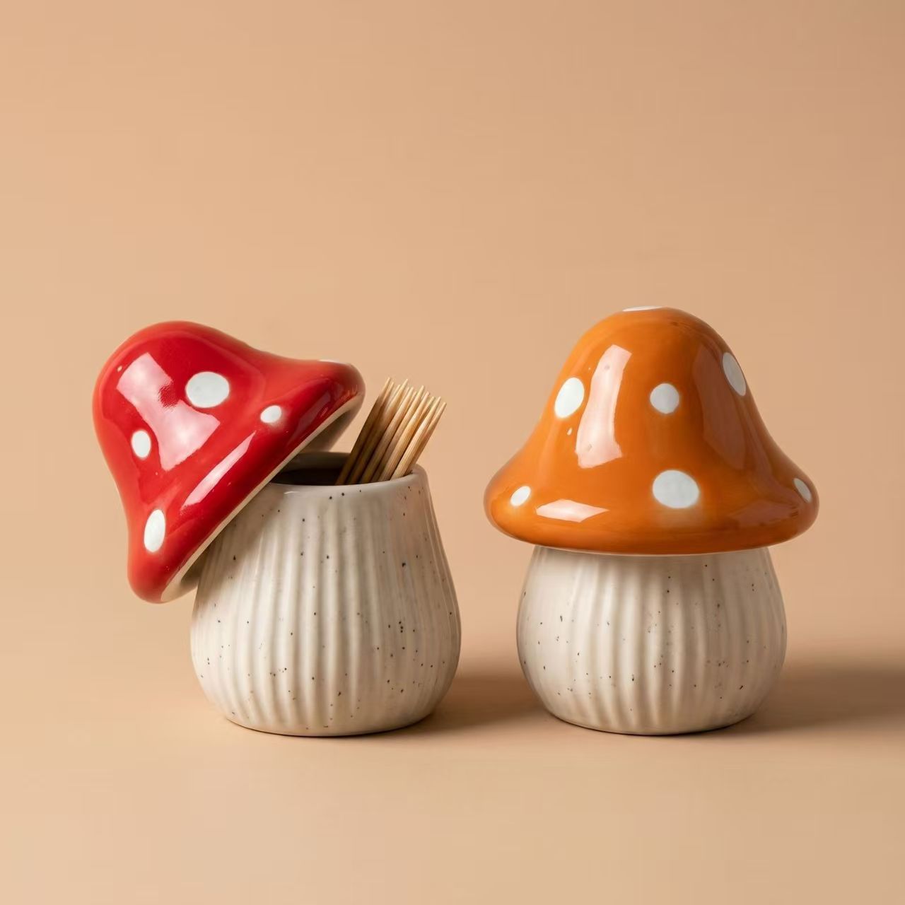 Cartoon Mushroom Ceramic Stora - Kitchen Zo recension och pris