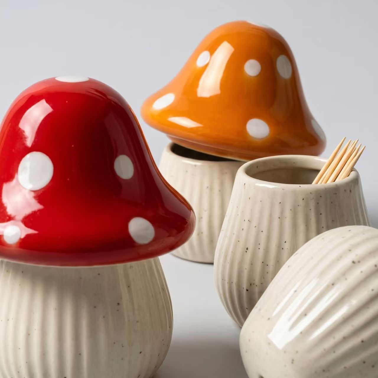 Cartoon Mushroom Ceramic Stora - Kitchen Zo recension och pris