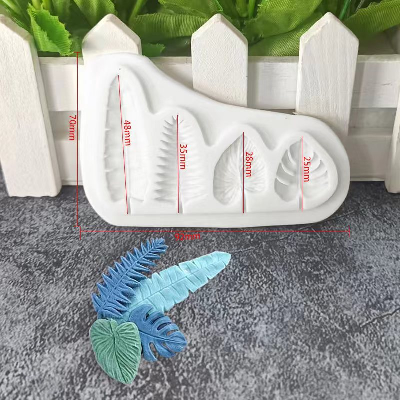 [Y] 4 Units Palm Leaf Chocolat - Kitchen Baking Unit recension och pris