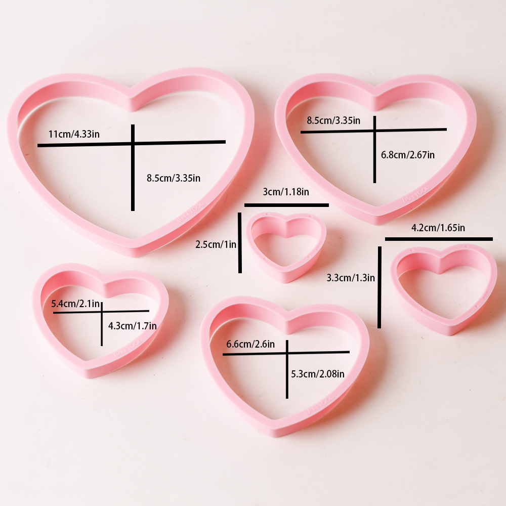 1set/3sets Pink Heart Star Flo - Kitchen Baking Utensil recension och pris
