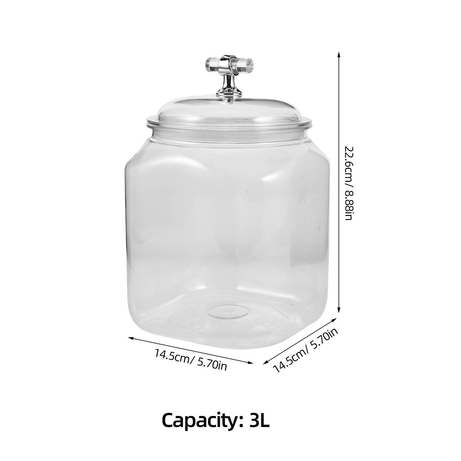 Large Airtight Clear Plastic S - Kitchen Baking Pantry recension och pris