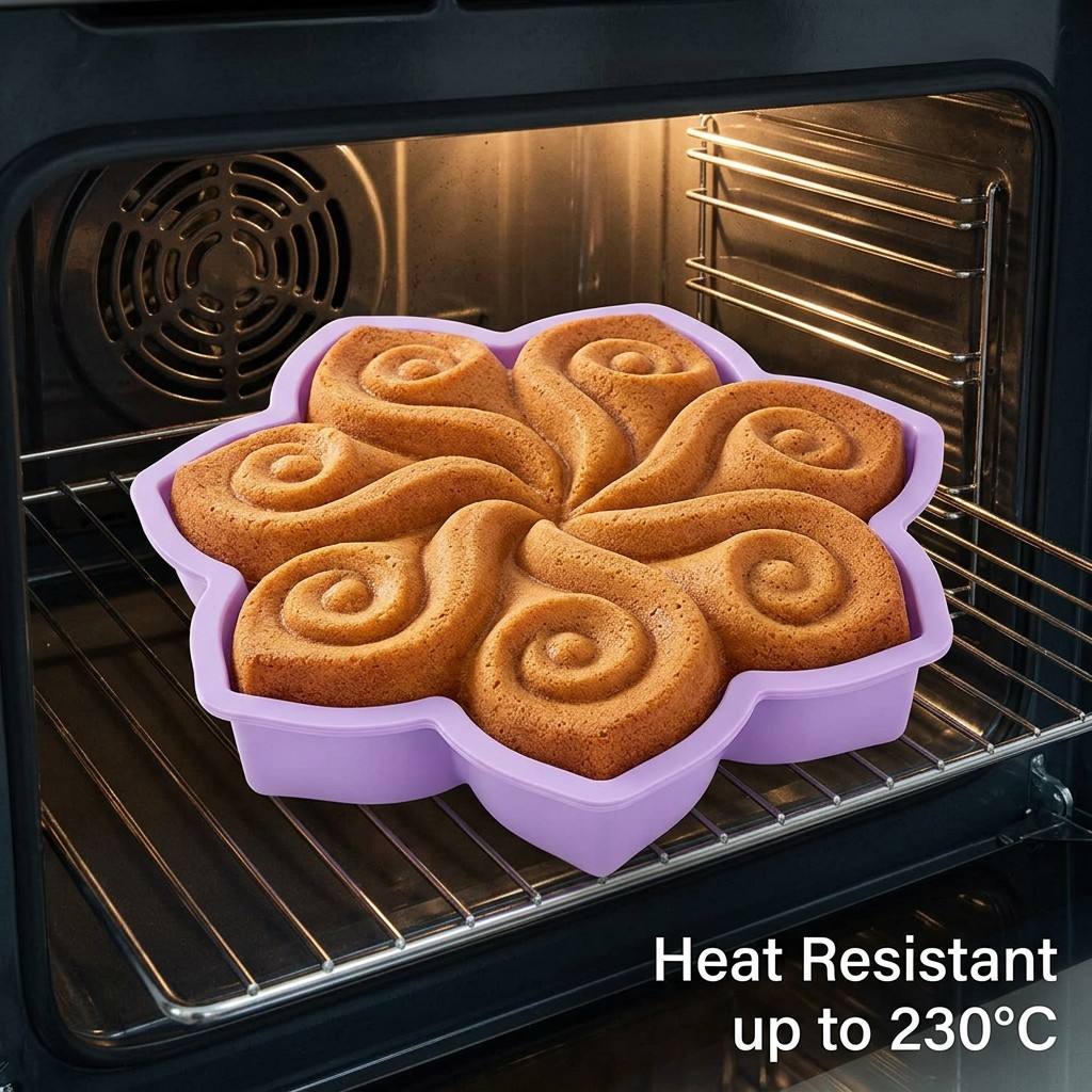 Large Flower Silicone Cake Mol - Kitchen Baking Ware recension och pris