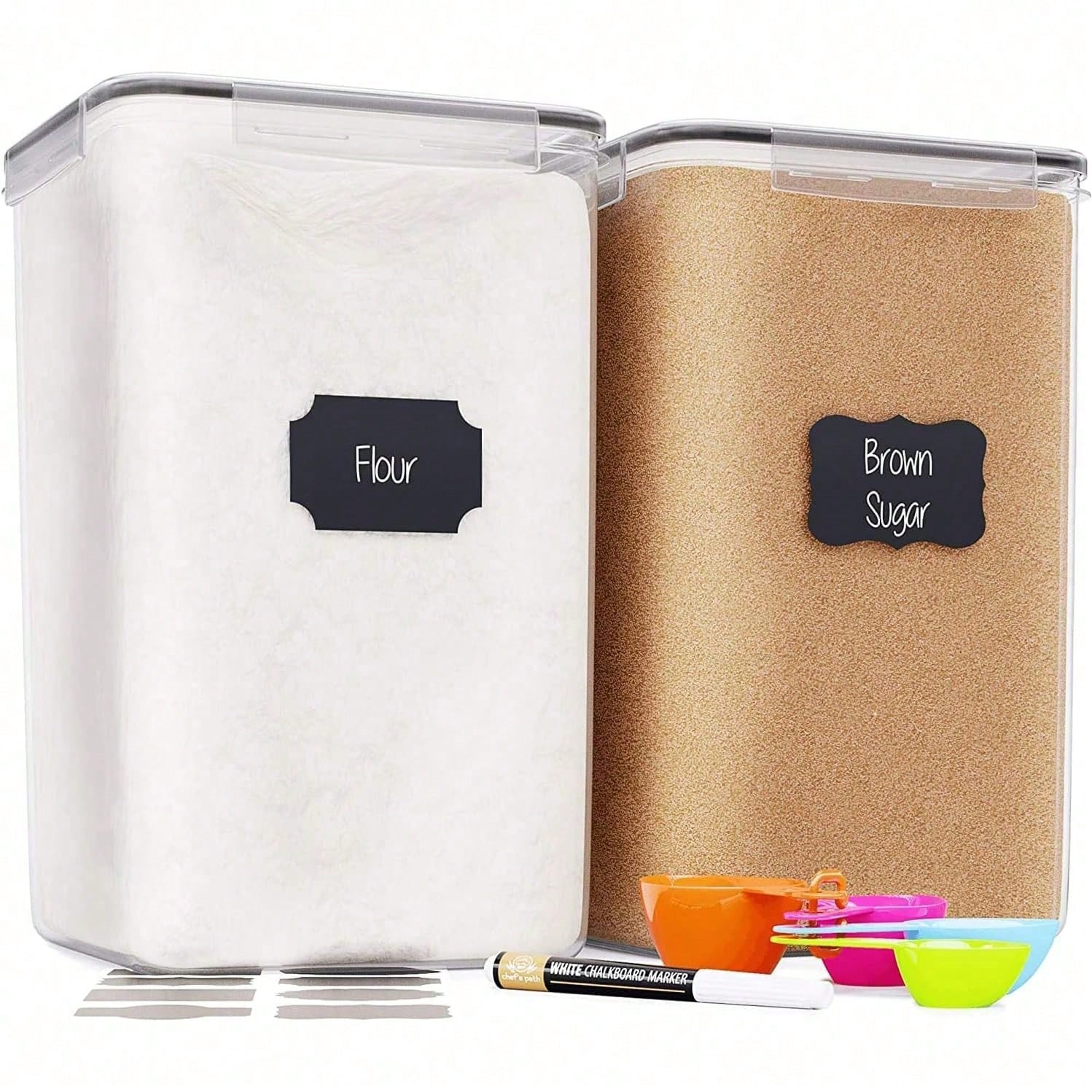 2PCS Large Food Storage Contai - Kitchen Baking Canisters recension och pris