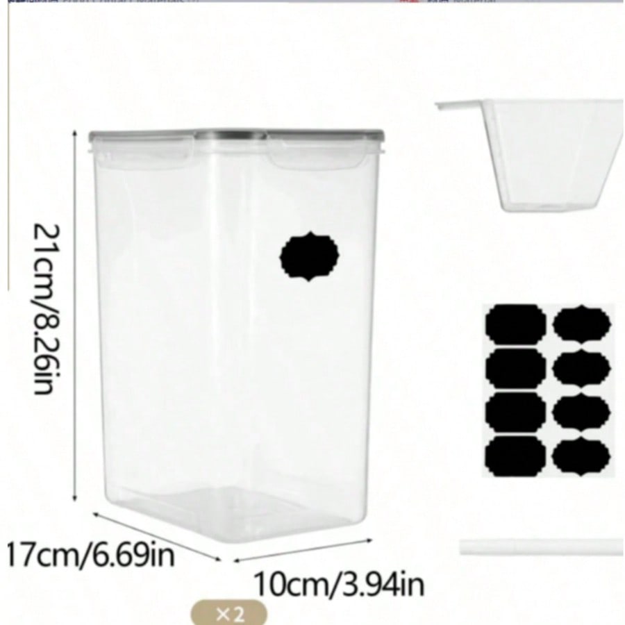 2PCS Large Food Storage Contai - Kitchen Baking Canisters recension och pris