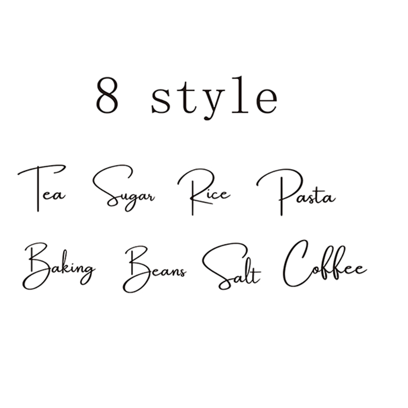 Decal Only 8Pcs Kitchen Organi - Kitchen Baking Canisters recension och pris
