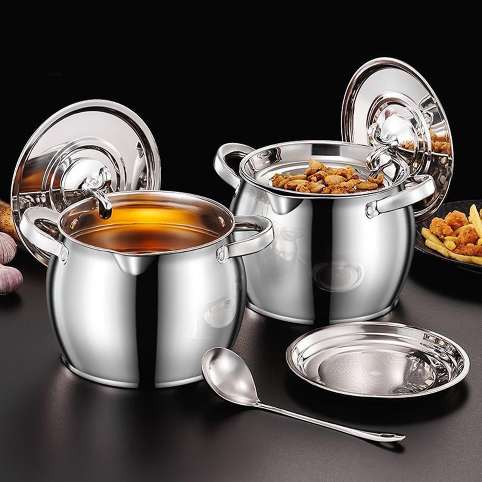 Grease Container Stainless Ste - Kitchen Baking Canisters recension och pris