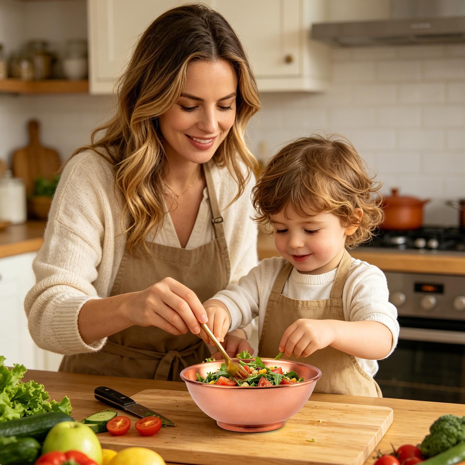 Copper Bowl Large Mixing Salad - Kitchen Baking Bowls recension och pris