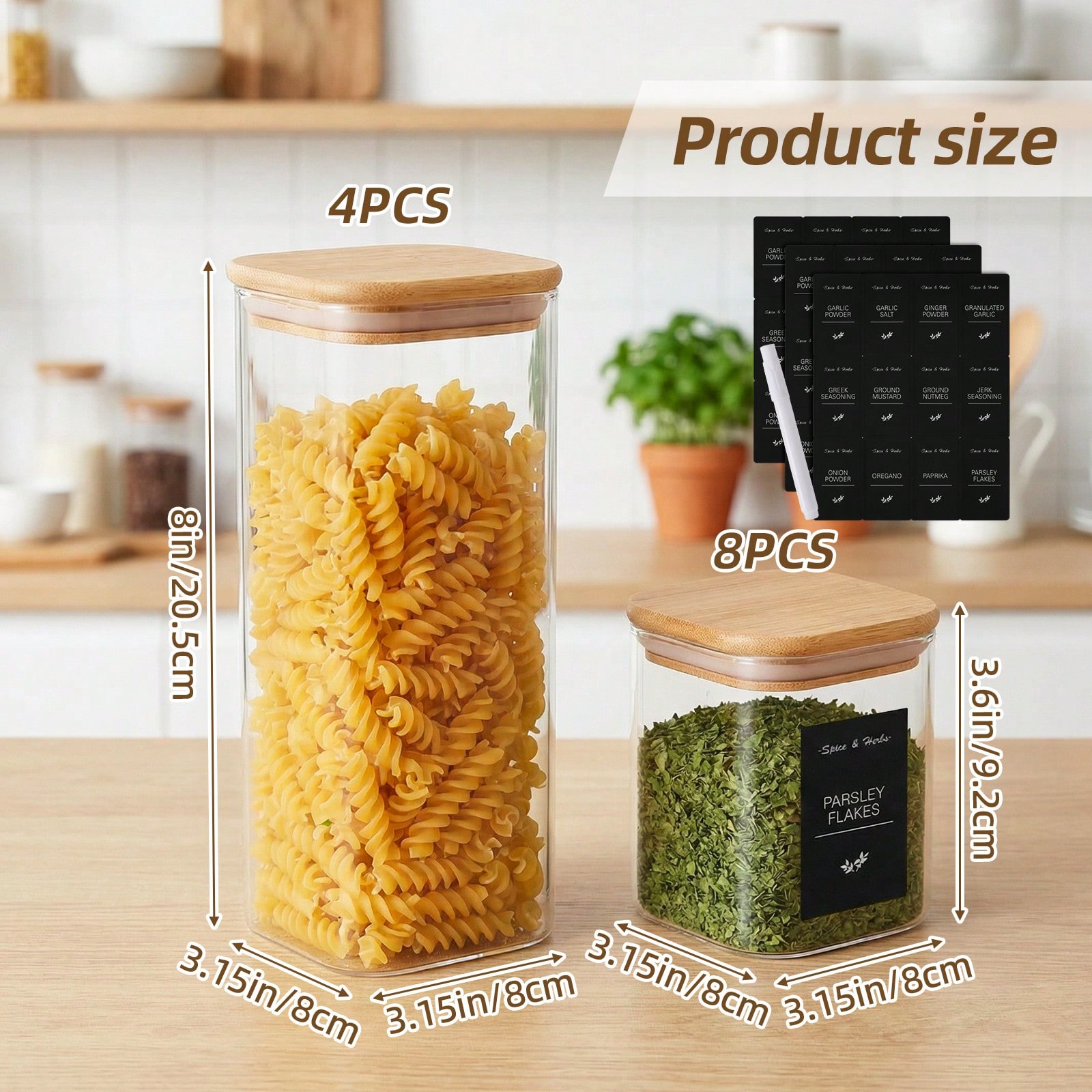 12pcs Glass Food Storage Conta - Kitchen Baking Canisters recension och pris