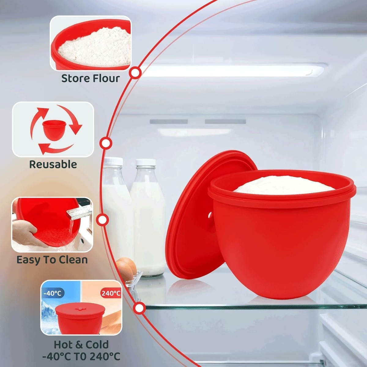 Silicone Mixer Bowl Liner with - Kitchen Aid Baking Mixer recension och pris