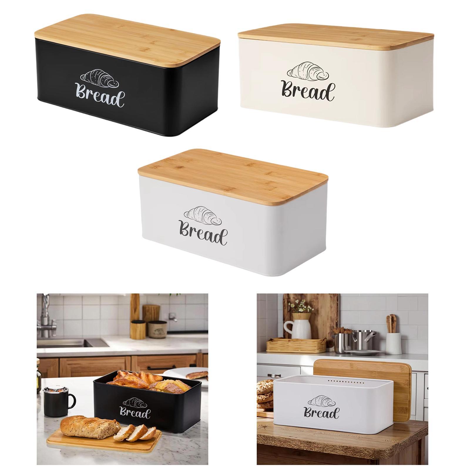 Bread Box for Kitchen Countert - Kitchen Baking Pantry recension och pris