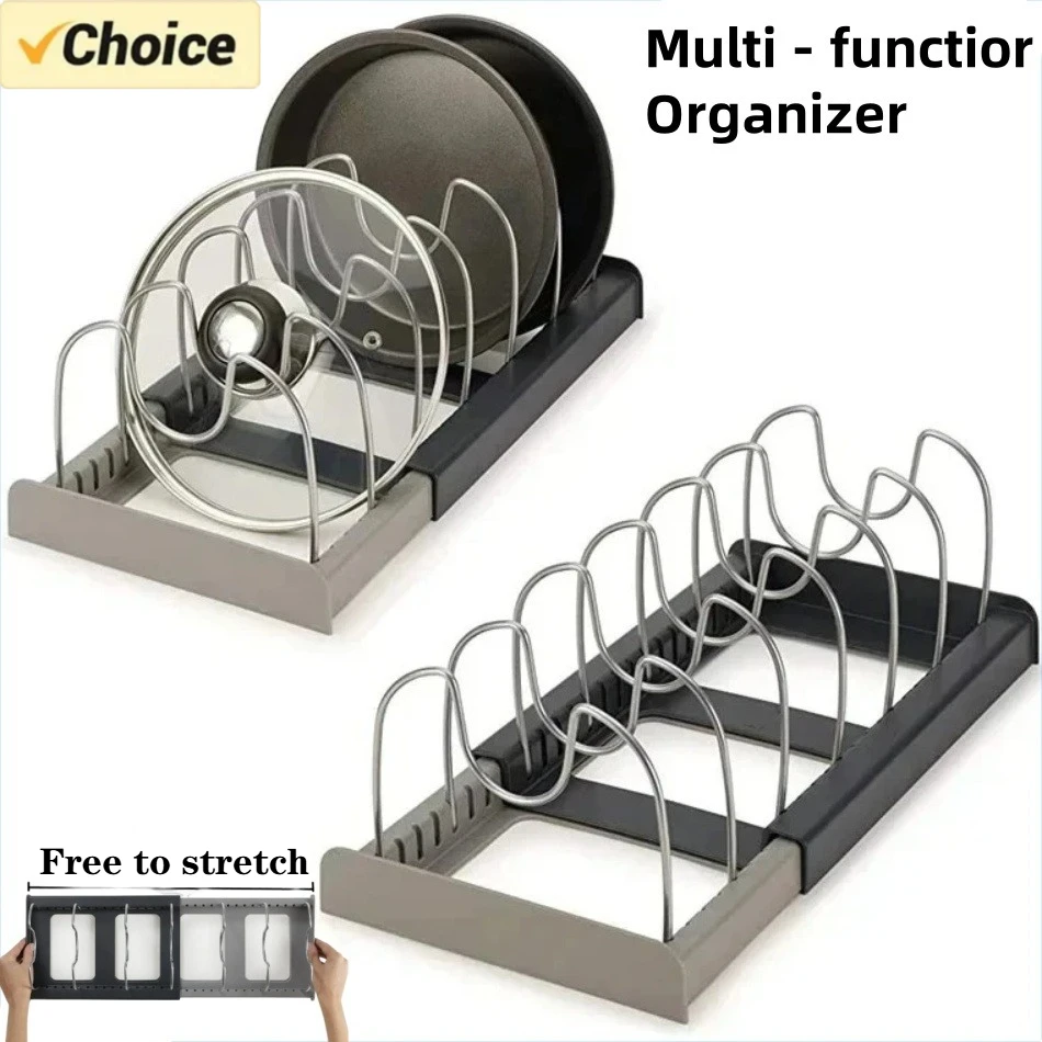 2026 7-Grid Retractable Pot Ra - Kitchen Baking Pan Organizer recension och pris