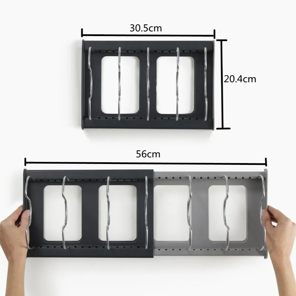2026 7-Grid Retractable Pot Ra - Kitchen Baking Pan Organizer recension och pris