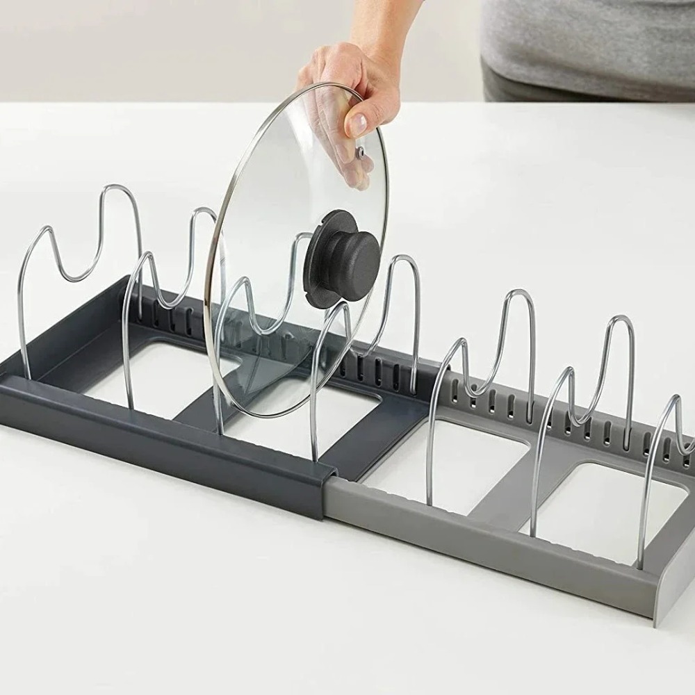 2026 7-Grid Retractable Pot Ra - Kitchen Baking Pan Organizer recension och pris