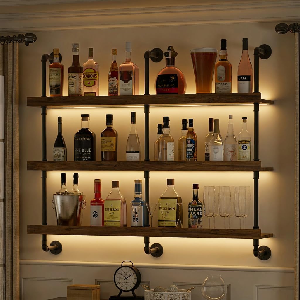 Wall Mounted Wine Rack With LE - Kitchen Zo recension och pris