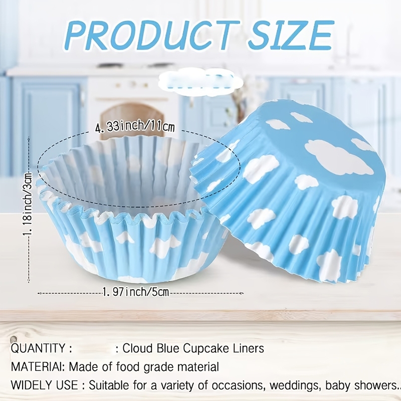 100Pcs200Pcs Blue Sky and Whit - Kitchen Baking Must Haves recension och pris