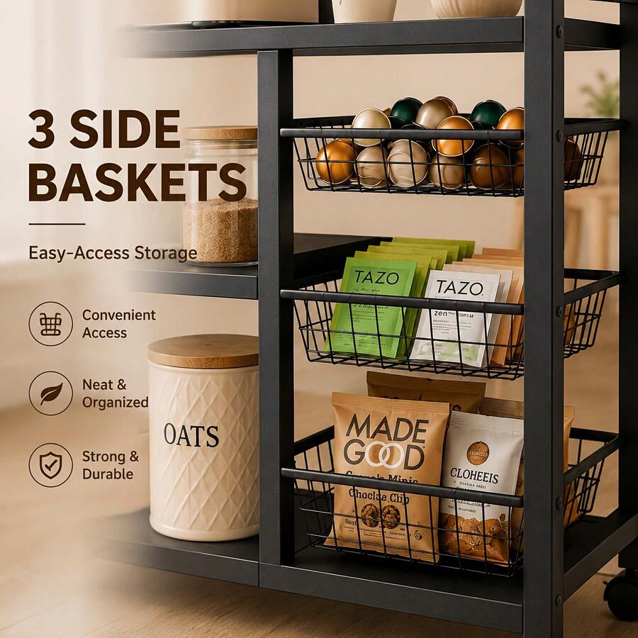 1pc Mobile Storage Rack, Adjus - Kitchen Zo recension och pris