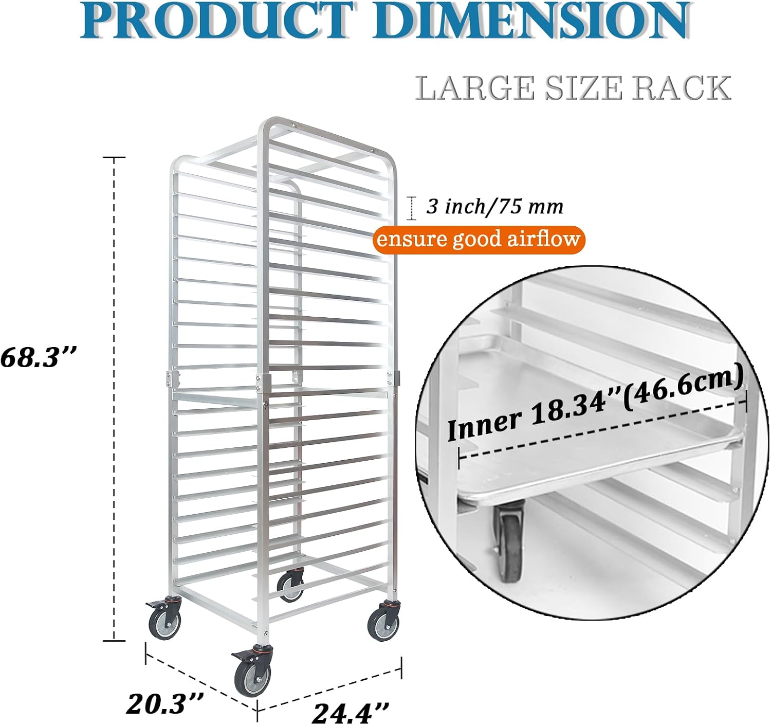 Commercial 20 Tier Stainless S - Kitchen Baking Pan Organizer recension och pris