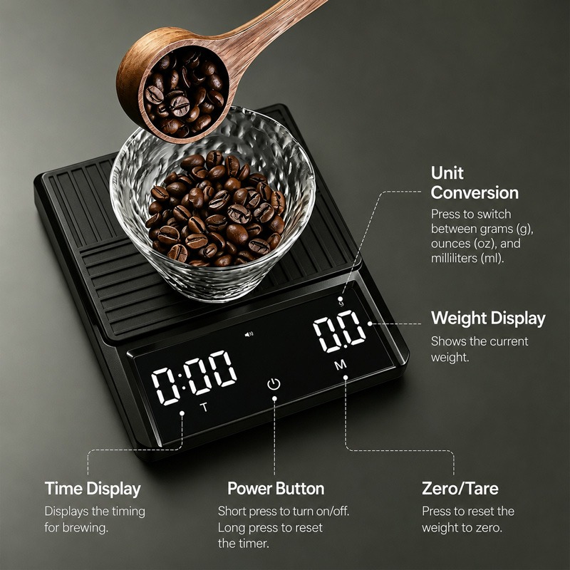 Professional Pour Over Coffee  - Kitchen Scale Precise recension och pris