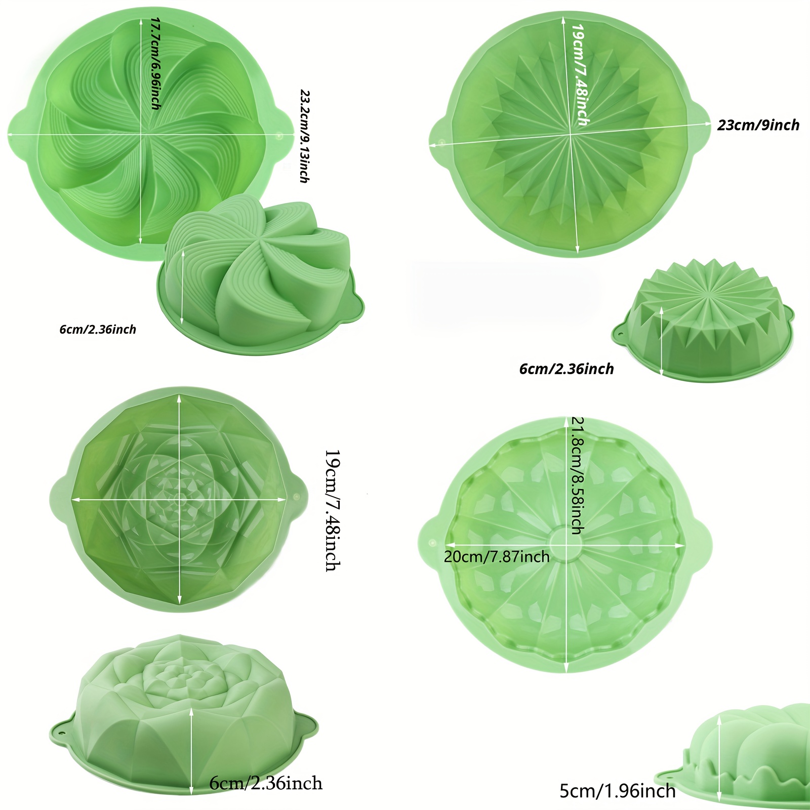 4-Piece Flower-Shaped Silicone - Kitchen Baking Must Haves recension och pris