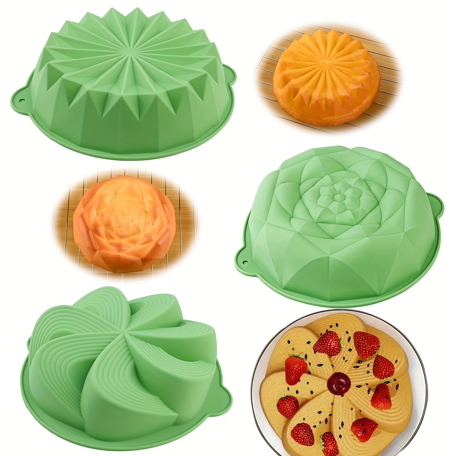 4-Piece Flower-Shaped Silicone - Kitchen Baking Must Haves recension och pris
