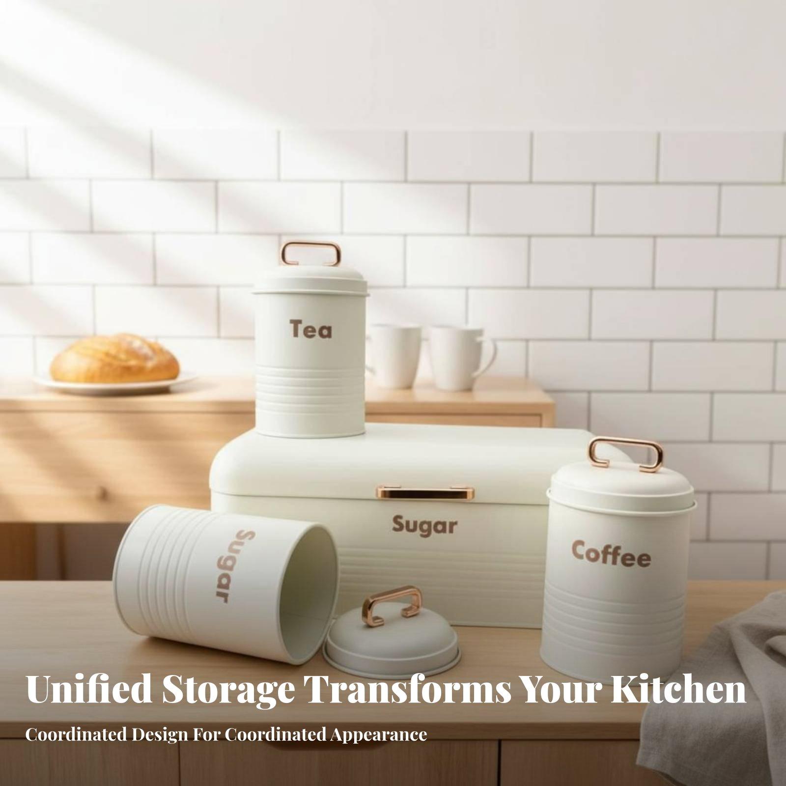 Metal Bread Box for Kitchen wi - Kitchen Baking Canisters recension och pris