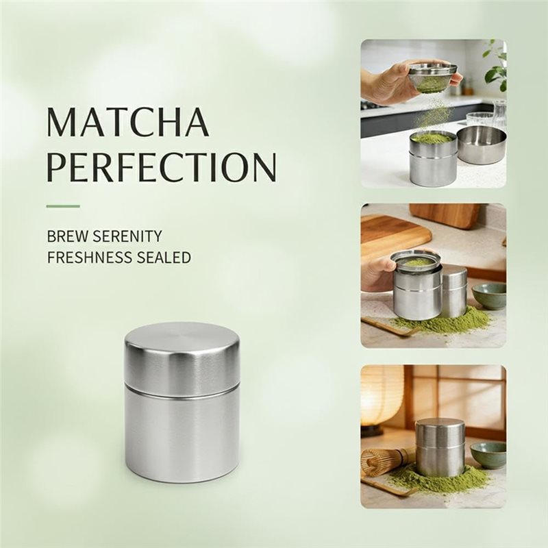 Stainless Steel Matcha Powder  - Kitchen Baking Canisters recension och pris