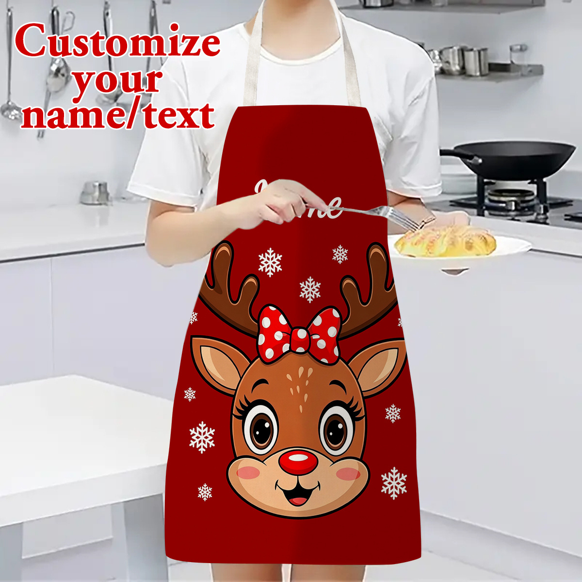 1PC Custom Christmas Apron Per - Kitchen Baking Gifts recension och pris