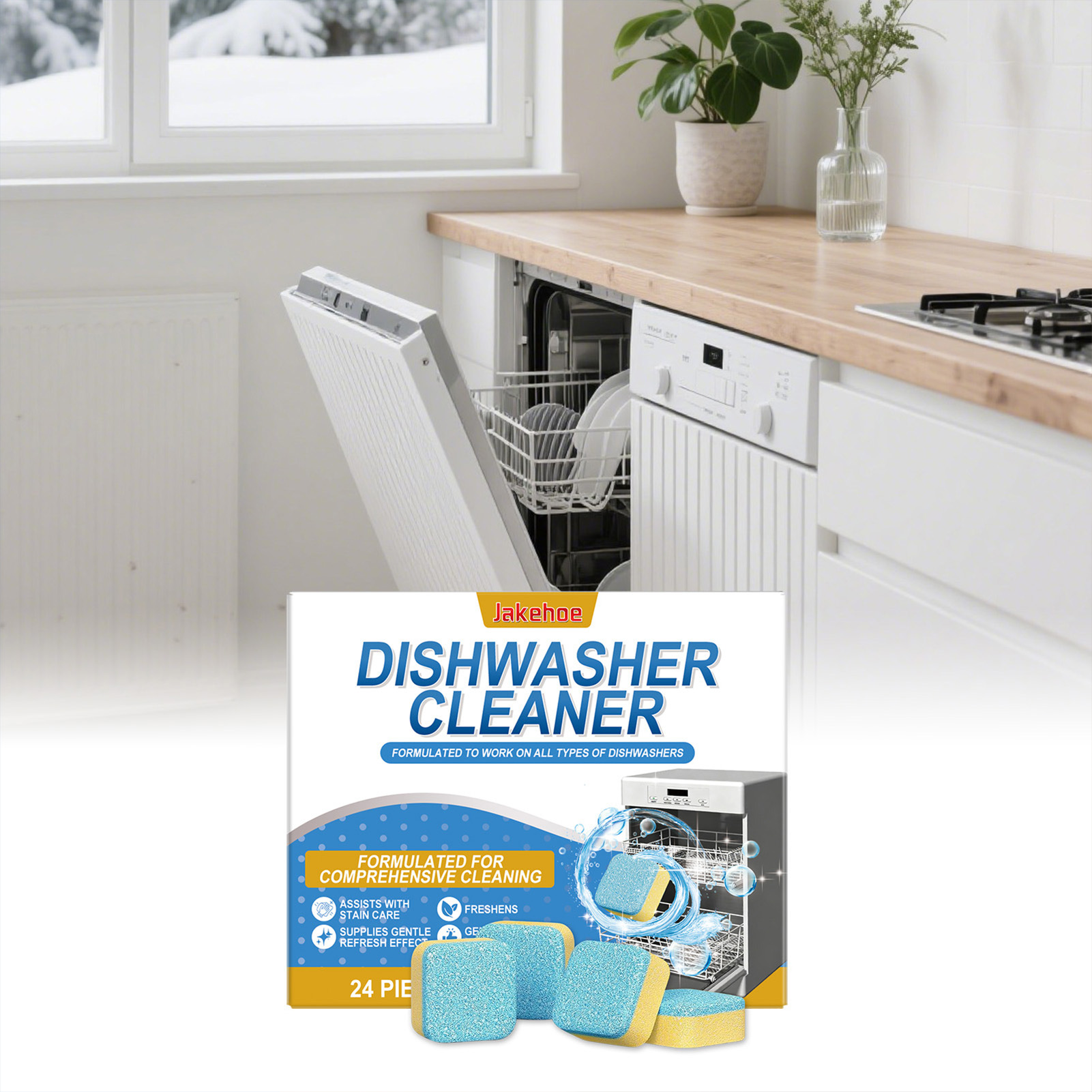 Dishwasher Cleaner Tablets Pow - Kitchen Cleaner Baking Soda recension och pris