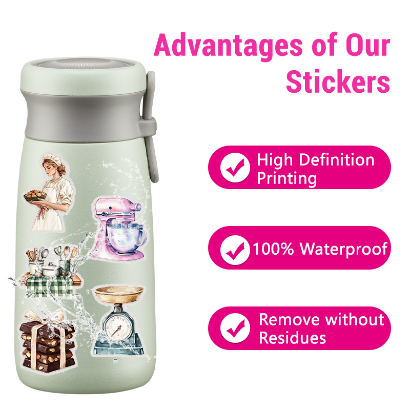 50PCS Funny Baking Stickers Tr - Kitchen Baking Ware recension och pris